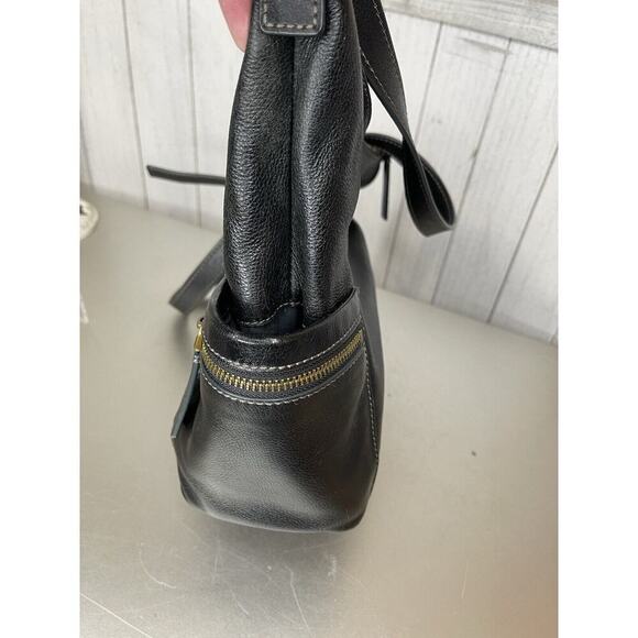 FOSSIL Emerson Black Leather Small Hobo Crossbody Bag Pebble Leather - Picture 4 of 8